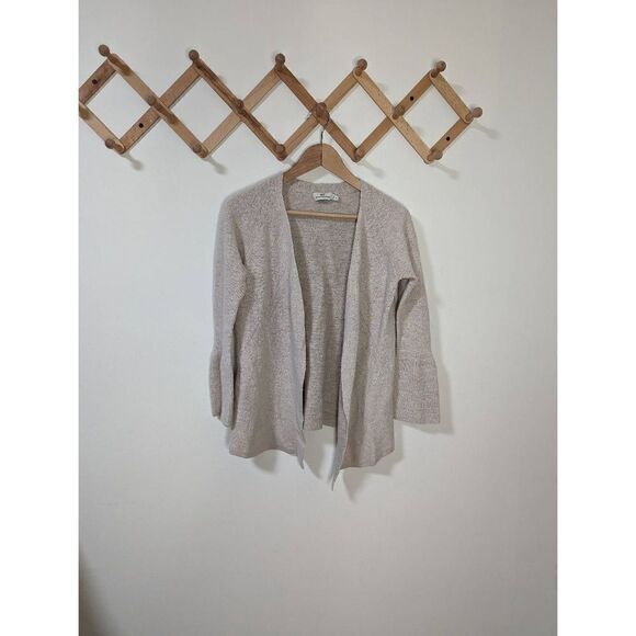 Vinyard Vines Women's Oatmeal Knit Cashmere Blend Open Front Cardigan Sweater - Picture 1 of 7